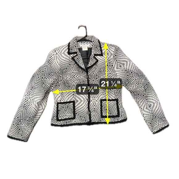 Roth LeCover Blazer Jacket Size 8 Geometric Pattern Button Up Pockets - Picture 6 of 9